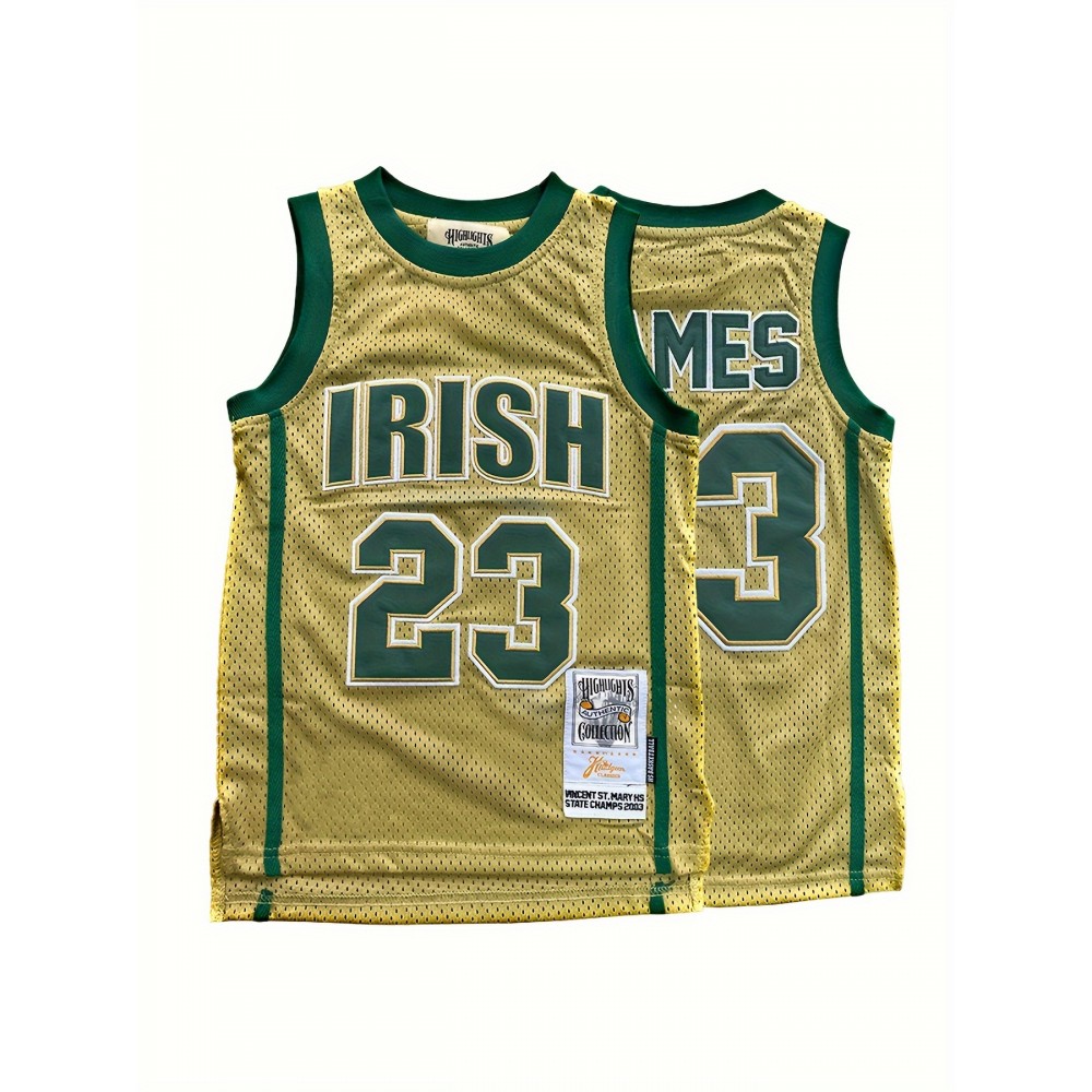 Kids Sport Jerseys Youth for Boys Girls#23 High School Basketball Jersey, 5-14Years