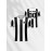 [Customizable Football Jersey] Customizable Breathable Kids' V-Neck Football Jersey | Black & White Stripes with Full-Body Print for Soccer, Sports & Casual Wear | Machine Washable, Spring/Fall, Sports Team Apparel, Comfortable Fit Shirt