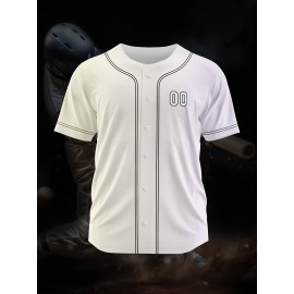 Customizable Youngsters' Baseball Jersey - Personalized Name & Number, Light Purple to White Gradient Design, Breathable Polyester, Perfect for Sports Training, Parties & Casual Wear, Youth Sports Apparel | Outdoor Activity Shirt | Durable Sports Jersey