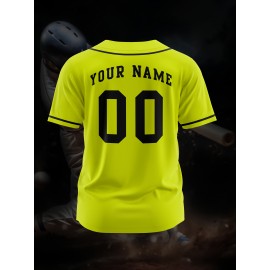 [Polyester Jersey] 100% Polyester Customizable Youngsters Baseball Jersey | Breathable & Washable, All-Over Print, Loose Fit, Sports & Casual Style for Boys & Girls | Perfect for Parties, Beach, Festive Occasions, Party Attire|Sporty Outfit