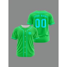 [Polyester Jersey] 100% Polyester Customizable Youngsters Baseball Jersey | Breathable & Washable, All-Over Print, Loose Fit, Sports & Casual Style for Boys & Girls | Perfect for Parties, Beach, Festive Occasions, Party Attire|Sporty Outfit