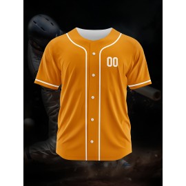[Polyester Jersey] 100% Polyester Customizable Youngsters Baseball Jersey | Breathable & Washable, All-Over Print, Loose Fit, Sports & Casual Style for Boys & Girls | Perfect for Parties, Beach, Festive Occasions, Party Attire|Sporty Outfit