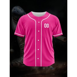[Polyester Jersey] 100% Polyester Customizable Youngsters Baseball Jersey | Breathable & Washable, All-Over Print, Loose Fit, Sports & Casual Style for Boys & Girls | Perfect for Parties, Beach, Festive Occasions, Party Attire|Sporty Outfit