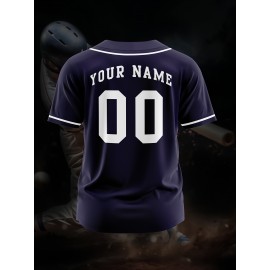 [Polyester Jersey] 100% Polyester Customizable Youngsters Baseball Jersey | Breathable & Washable, All-Over Print, Loose Fit, Sports & Casual Style for Boys & Girls | Perfect for Parties, Beach, Festive Occasions, Party Attire|Sporty Outfit