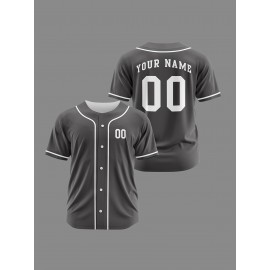 [Polyester Jersey] 100% Polyester Customizable Youngsters Baseball Jersey | Breathable & Washable, All-Over Print, Loose Fit, Sports & Casual Style for Boys & Girls | Perfect for Parties, Beach, Festive Occasions, Party Attire|Sporty Outfit