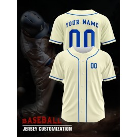 [Polyester Jersey] 100% Polyester Customizable Youngsters Baseball Jersey | Breathable & Washable, All-Over Print, Loose Fit, Sports & Casual Style for Boys & Girls | Perfect for Parties, Beach, Festive Occasions, Party Attire|Sporty Outfit