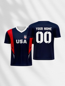 Customizable Youngsters' Soccer Jersey - V-Neck, Comfort Fit with Name & Number, Perfect for Sports & Casual Wear