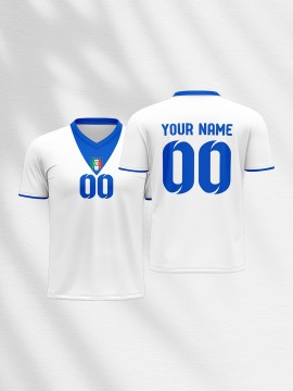 Customizable Kids Soccer Jersey with V-Neck, Polyester Blend, Medium Stretch, All-Over Print, Preppy Sports Casual Street Style, for Boys, Girls, and Youth, for Spring/Summer/Fall, Perfect for Casual, Festive, Athletic, and Party Occasions