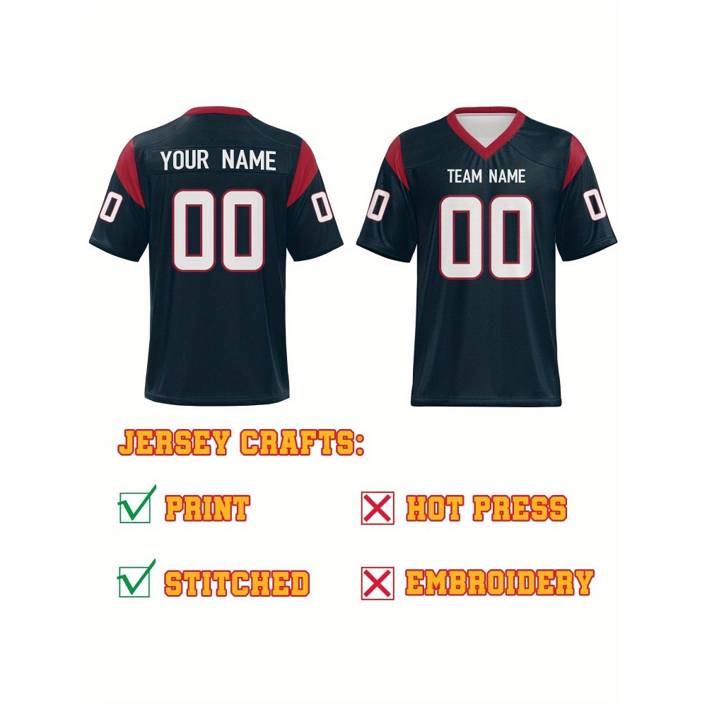 Customizable Football Jersey - Personalized Name & Number, V-Neck Sleeveless Design, Red with Black Trim & Number 00, Breathable Fabric for Outdoor Sports & Casual Wear, Summer Athletic Apparel, Custom Football Jersey, Durable Sportswear