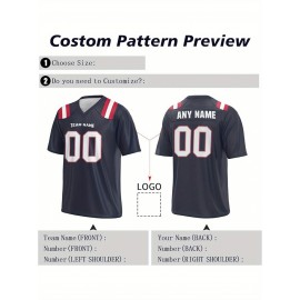 Customized football jerseys, personalized football shirts, printed and sewn names and numbers, personalized football and tennis jerseys, outdoor sports matches