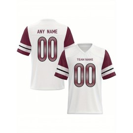 Customized football jerseys, personalized football shirts, printed and sewn names and numbers, personalized football and tennis jerseys, outdoor sports matches