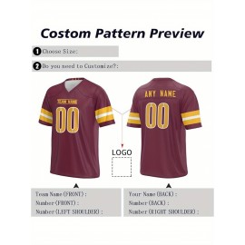 Customized football jerseys, personalized football shirts, printed and sewn names and numbers, personalized football and tennis jerseys, outdoor sports matches