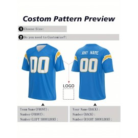 Customized football jerseys, personalized football shirts, printed and sewn names and numbers, personalized football and tennis jerseys, outdoor sports matches