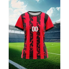 Women's Custom Soccer Jersey Personalized Name & Number - Two-Tone Red/Black Athletic Shirt, Quick-Dry Non-Stretch Fabric for Soccer Training, Games, Gym - Team Uniforms & Custom Orders Welcome, Sports Leisure Wear, Breathable Sportswear