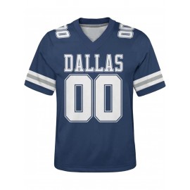 Customized plus-size football shirts, personalized short-sleeved shirts with any name and number, plus-size Women's football city team gifts