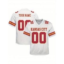 Customized plus-size football shirts, personalized short-sleeved shirts with any name and number, plus-size Women's football city team gifts