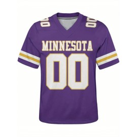 Customized plus-size football shirts, personalized short-sleeved shirts with any name and number, plus-size Women's football city team gifts