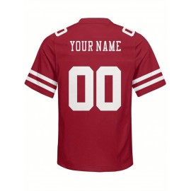 Customized plus-size football shirts, personalized short-sleeved shirts with any name and number, plus-size Women's football city team gifts