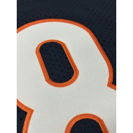 Men's Black # 18 American Football Jacket With Loose Embroidered Sports, Fashionable, Casual, Street Breathable Rugby Top