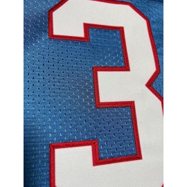 Men's #34 Embroidered Rugby Jersey - Light Blue Loose Fit V-Neck Sports Top, Breathable Polyester for Casual & Game Day, SHLUCKI