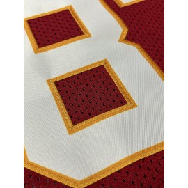 Men'S Red # 87 Rugby Jacket Loose Embroidered Sports, Fashionable, Casual, Street Breathable Rugby Top