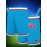 Men's Moon Blue Basketball Shorts, Classic Letter Embroidery Design, Breathable Button Style Short Sleeved Shirt, Suitable For Training And Competition