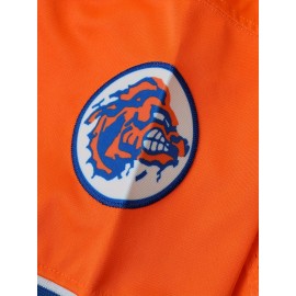 1pc Men'S American Football Jersey - Polyester V-Neck Top with Embroidered Alphabet & Logo, Breathable Knit Fabric, Loose Fit for Sports, Casual, Outdoor Activities - Four Seasons Wear