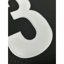 Men'S black # 3 Rugby Jacket Loose Embroidered Sports, Fashionable, Casual, Street Breathable Rugby Top