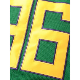 Men's #96 Green Duck Embroidered Ice Hockey Jersey - Casual & Sporty, Breathable Long Sleeve V-Neck Sweatshirt for Outdoor Activities