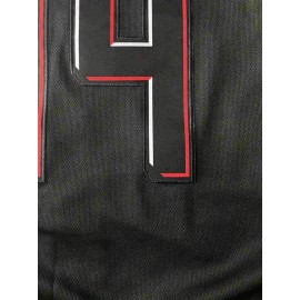 Men's Black #44 Baseball Jersey - Loose Fit V-Neck Short Sleeve with Embroidered Lettering, Breathable Sportswear for Casual Streetwear, Training, Running & Outdoor Activities - Machine Washable All-Season Comfort, Embroidered Detailing