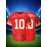 Men'S Red # 10 Rugby Jacket Loose Embroidered Sports, Fashionable, Casual, Street Breathable Rugby Top