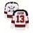 Men's white # 13 ice hockey sports shirt, loose embroidered long sleeves, sporty and fashionable casual, street breathable