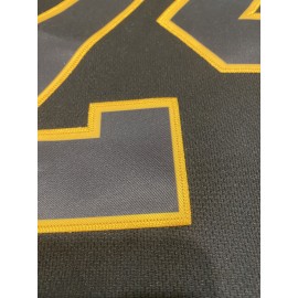 Men'S Black # 8-24 Baseball Shirt, Classic Letter Embroidery Design, Button Style Short Sleeved Breathable Shirt, For Training And Competition Use