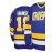 Men's #18 Blue Ice Hockey Jersey - V-Neck, Long Sleeve, Embroidered, Breathable & Stylish for Sports and Casual Wear