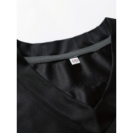 Men's Black #13 Embroidered Rugby Jersey - Loose Fit Breathable V-Neck Top with Mesh Panels for Sports, Casual & Streetwear | All-Season Machine Washable Athletic Shirt