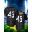 Men'S Black # 43 Rugby Shirt with Loose Embroidered Sports, Fashionable, Casual, Street Breathable Rugby Top