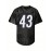 Men'S Black # 43 Rugby Shirt with Loose Embroidered Sports, Fashionable, Casual, Street Breathable Rugby Top