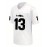 Men'S White # 13 Rugby Shirt with Loose Embroidered Sports, Fashionable, Casual, Street Breathable Rugby Top