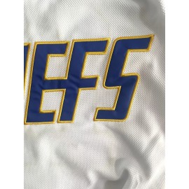Men's #16 White Ice Hockey Jersey - Breathable, Embroidered Long Sleeve V-Neck Sweatshirt for Sports & Casual Wear