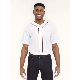 Men's Boston #16 Baseball Jersey - Moisture-Wicking Breathable 100% Polyester, Lightweight UV Protection & Fade-Resistant, V-Neck Button-Up Sportswear for Training, Casual Wear, Outdoor Activities - Ideal Gift for Baseball Fans