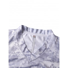 Men'S Rugby Uniform # 10 Camouflage Breathable V-neck Rugby Uniform