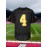 Men's Black Embroidered #4 American Football Shirt, Polyester Knit, V-Neck, Machine Washable - Sizes S-XXXL