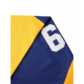 Men'S American Ice Hockey Jersey # 69 Blue Classic Embroidered Stitching Ice Hockey Jersey Breathable Hoodie Sweatshirt Party Festival