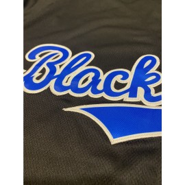 Men'S Black #42 Baseball Jersey Loose Embroidery Sporty, Fashionable, Casual, Breathable on The Street