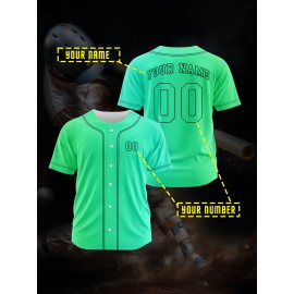 Customizable Youngsters' Baseball Jersey - Personalized Name & Number, Light Purple to White Gradient Design, Breathable Polyester, Perfect for Sports Training, Parties & Casual Wear, Youth Sports Apparel | Outdoor Activity Shirt | Durable Sports Jersey