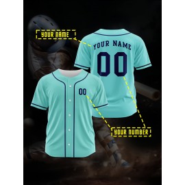 [Polyester Jersey] 100% Polyester Customizable Youngsters Baseball Jersey | Breathable & Washable, All-Over Print, Loose Fit, Sports & Casual Style for Boys & Girls | Perfect for Parties, Beach, Festive Occasions, Party Attire|Sporty Outfit