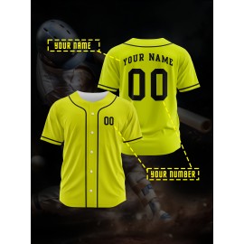 [Polyester Jersey] 100% Polyester Customizable Youngsters Baseball Jersey | Breathable & Washable, All-Over Print, Loose Fit, Sports & Casual Style for Boys & Girls | Perfect for Parties, Beach, Festive Occasions, Party Attire|Sporty Outfit