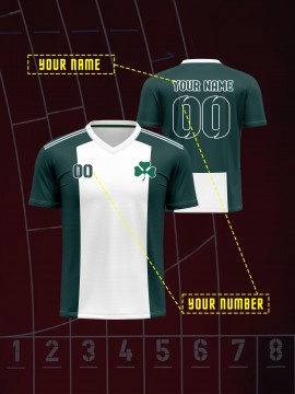 1pc Customizable Kids Soccer Jersey T-Shirt, V-Neck Polyester Knit with Full Print Design, Casual Sports Streetwear for Boys and Girls, Preppy Style for Beach, Parties, and Outdoor Activities - Spring/Summer/Autumn