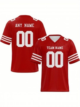 Customized football jerseys, personalized football shirts, printed and sewn names and numbers, personalized football and tennis jerseys, outdoor sports matches