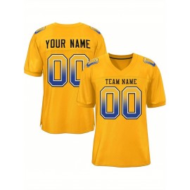 Custom Soccer Jersey - Personalized Team Name & Number, Breathable Mesh Back, V-Neck Design, Short Sleeve Summer Top for Sports & Casual Wear - Perfect Gift for Fans, Soccer Jersey, Fan Merchandise, Sporty Aesthetic, Comfortable Fit